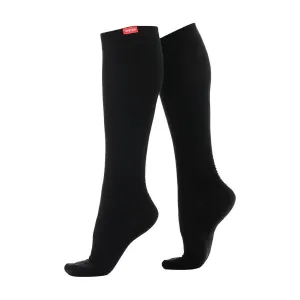 1 Pack Wide Calf Moisture Wicking Nylon Graduated Compression Socks | 30-40 mmHg