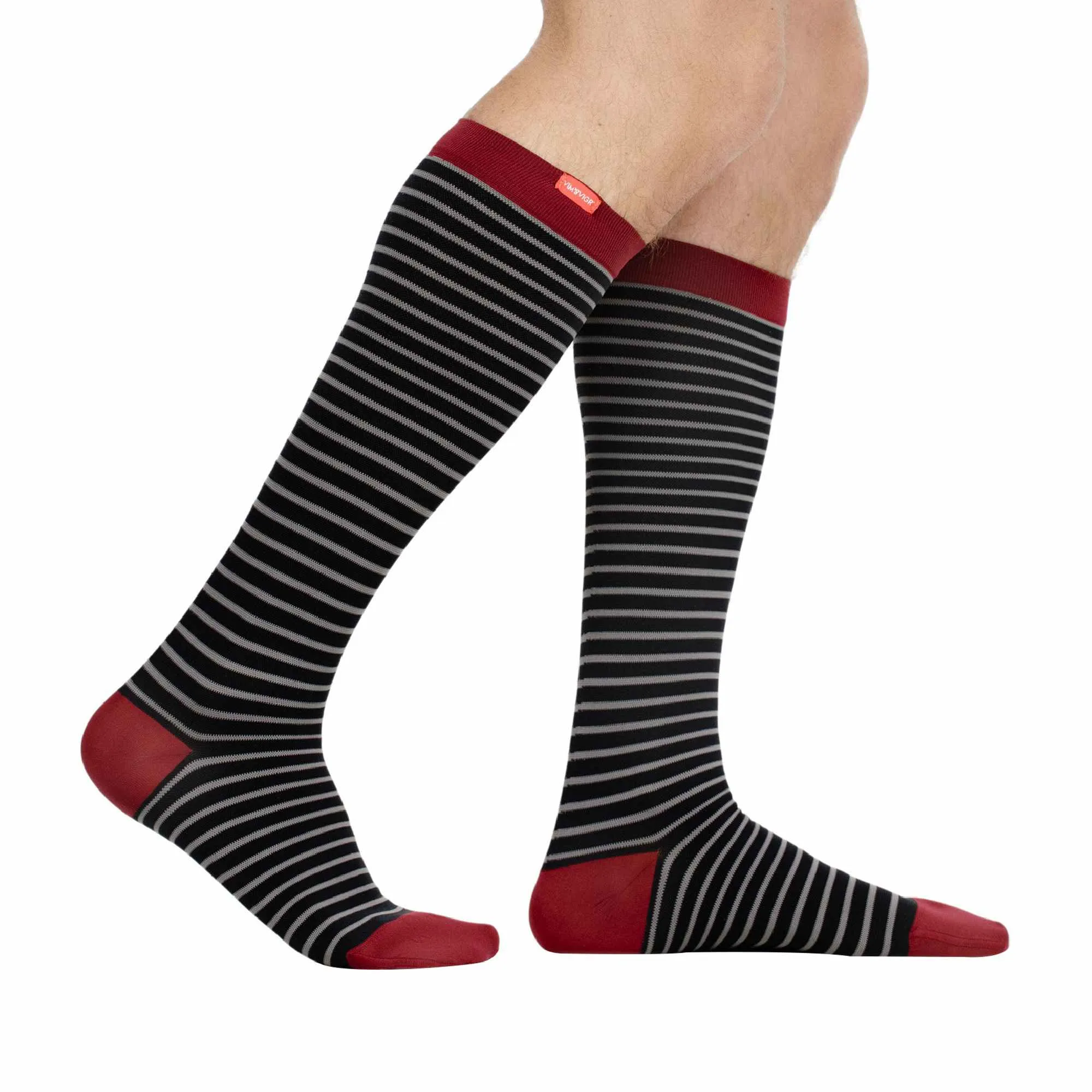 1 Pack Wide Calf Nylon Graduated Compression Socks | 30-40 mmHg