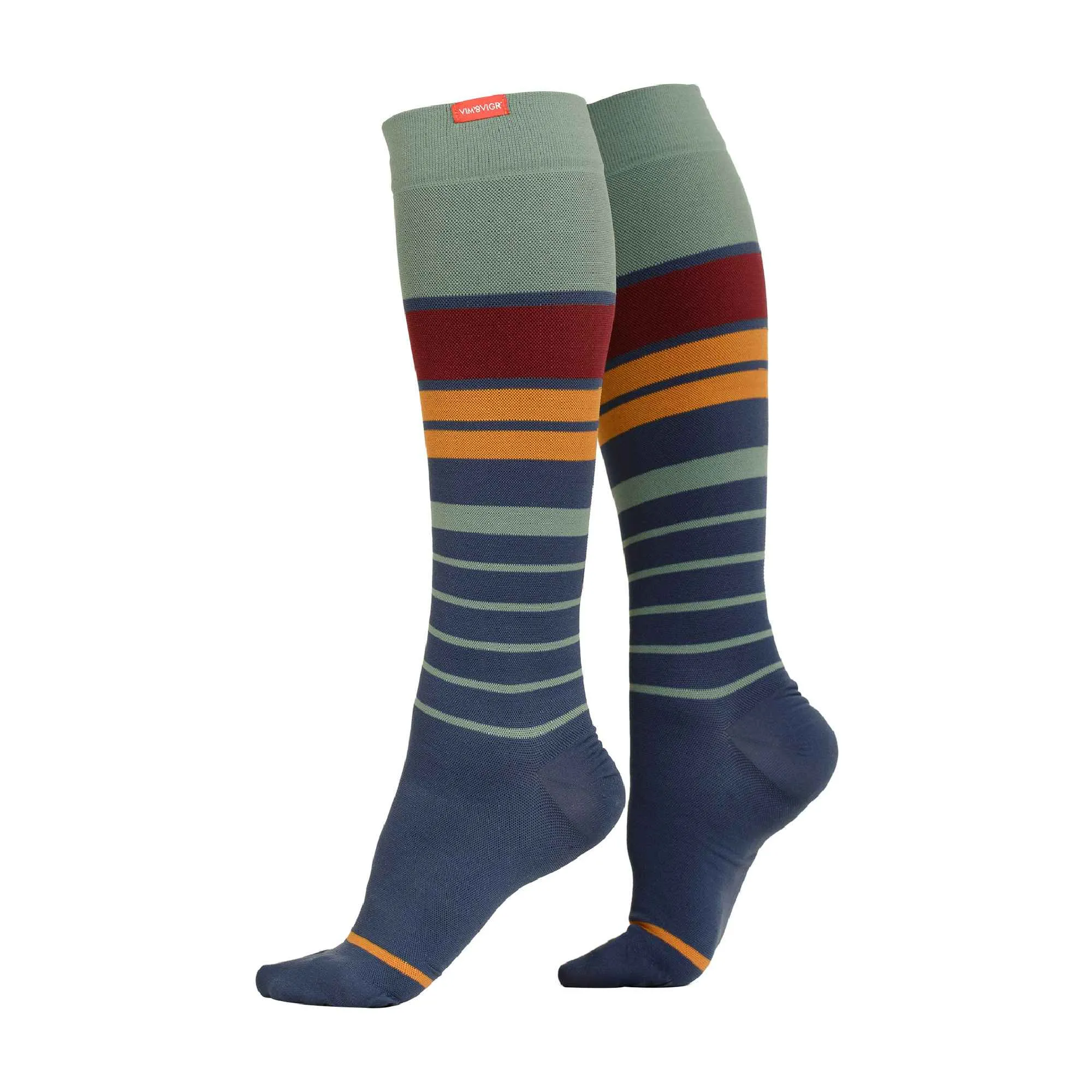 1 Pack Wide Calf Nylon Graduated Compression Socks | 30-40 mmHg