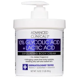 10% Glycolic   Lactic Acid Exfoliating Body Cream