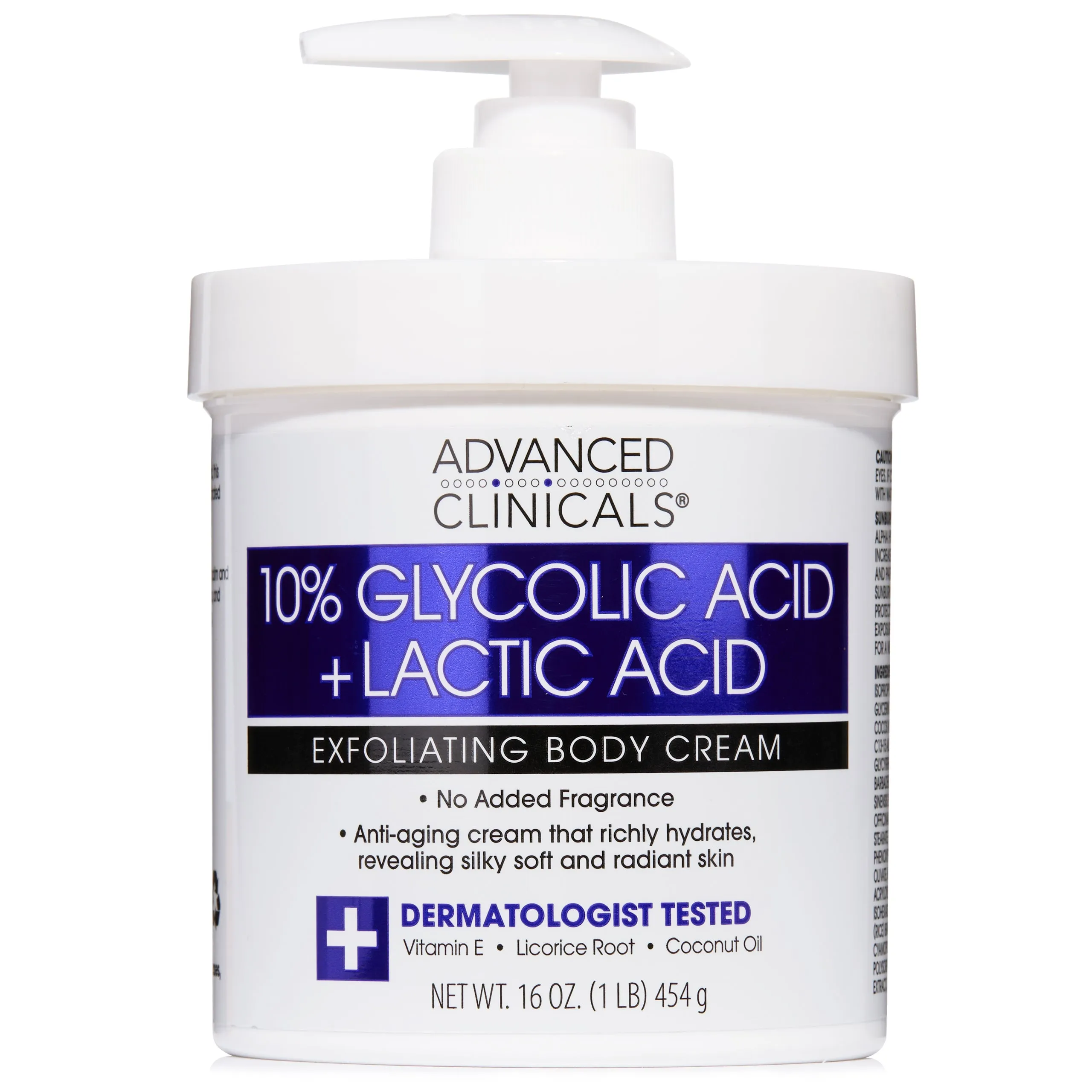 10% Glycolic   Lactic Acid Exfoliating Body Cream