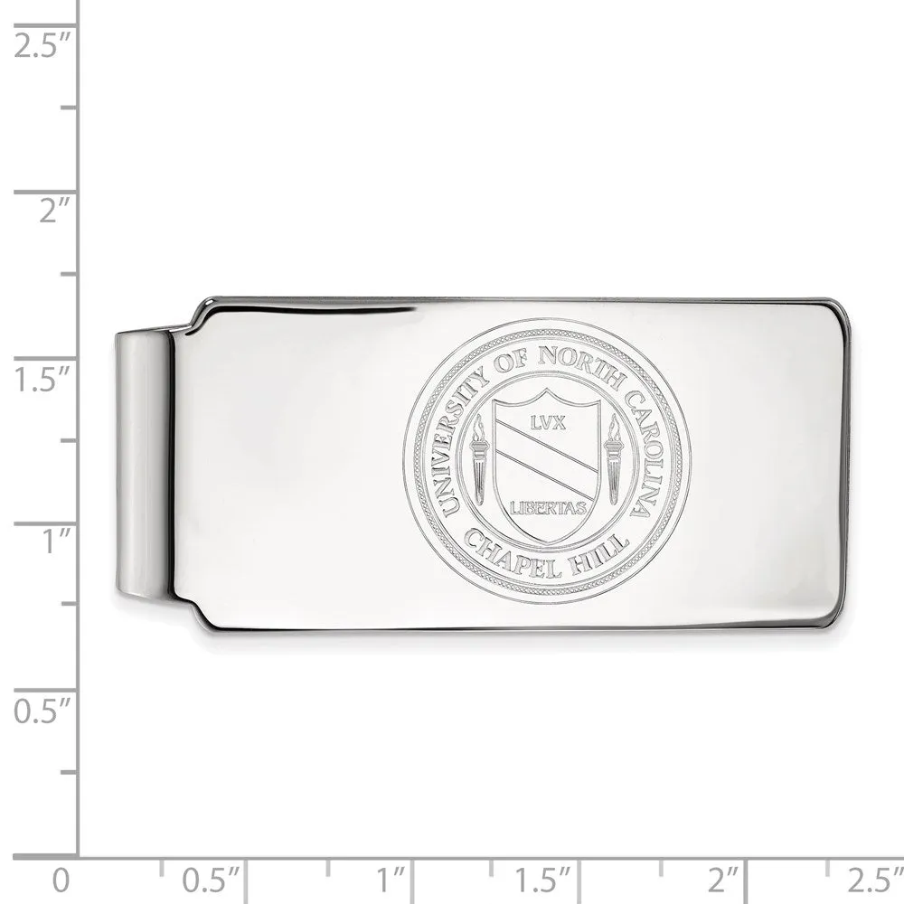 10K White Gold University of North Carolina Money Clip Crest