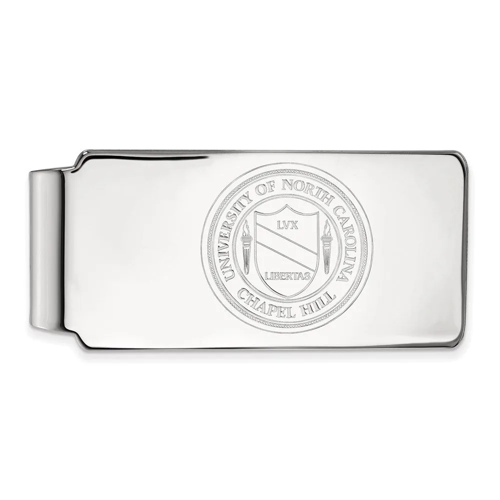 10K White Gold University of North Carolina Money Clip Crest