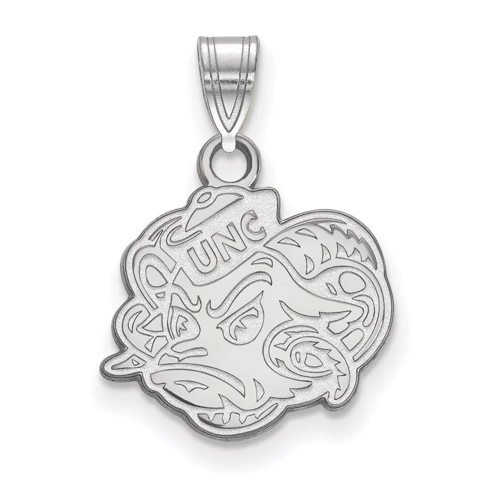 10K White Gold University of North Carolina Small Pendant