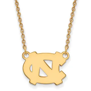 10K Yellow Gold University of North Carolina Small Pendant with Necklace