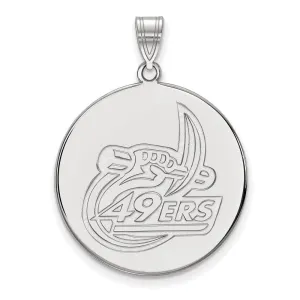 14K White Gold U of North Carolina at Charlotte XL Disc Pendant