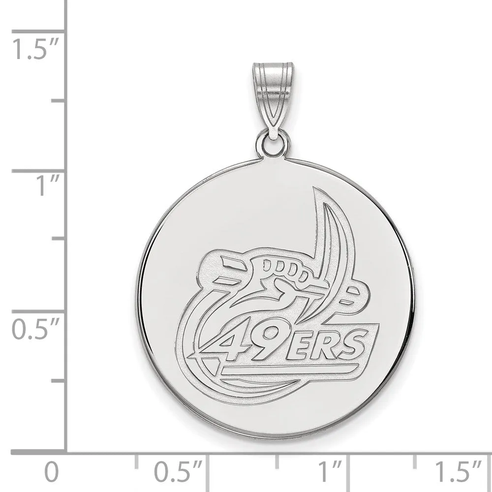14K White Gold U of North Carolina at Charlotte XL Disc Pendant