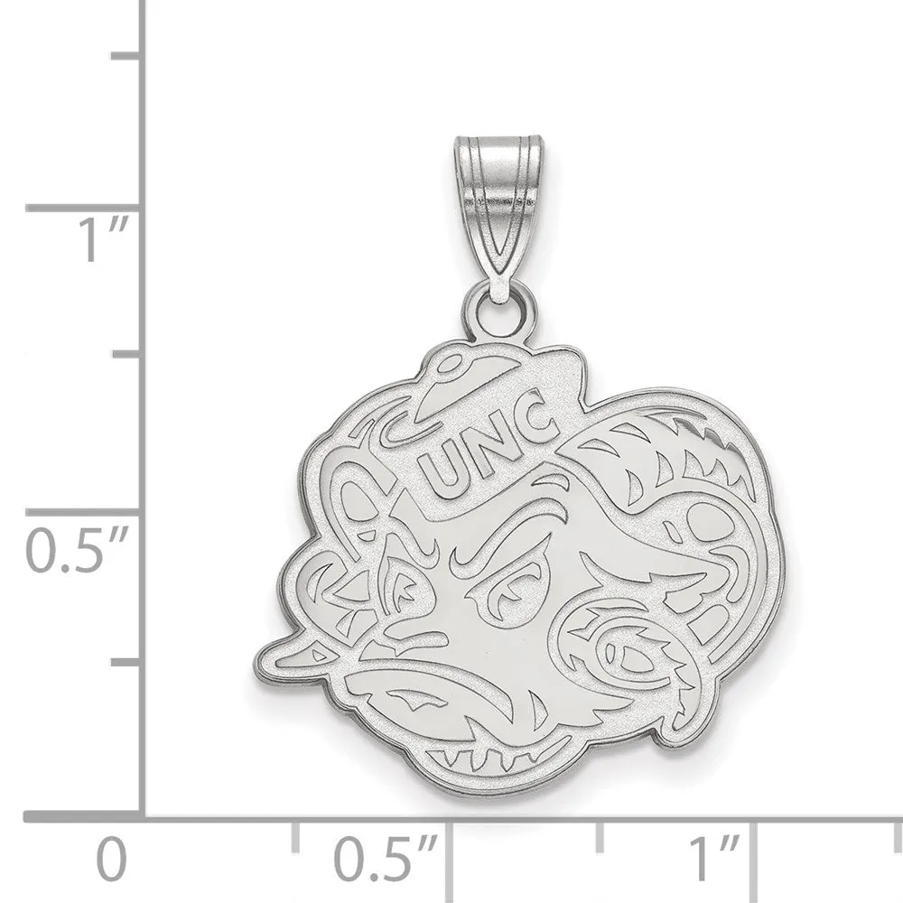 14K White Gold University of North Carolina Large Pendant