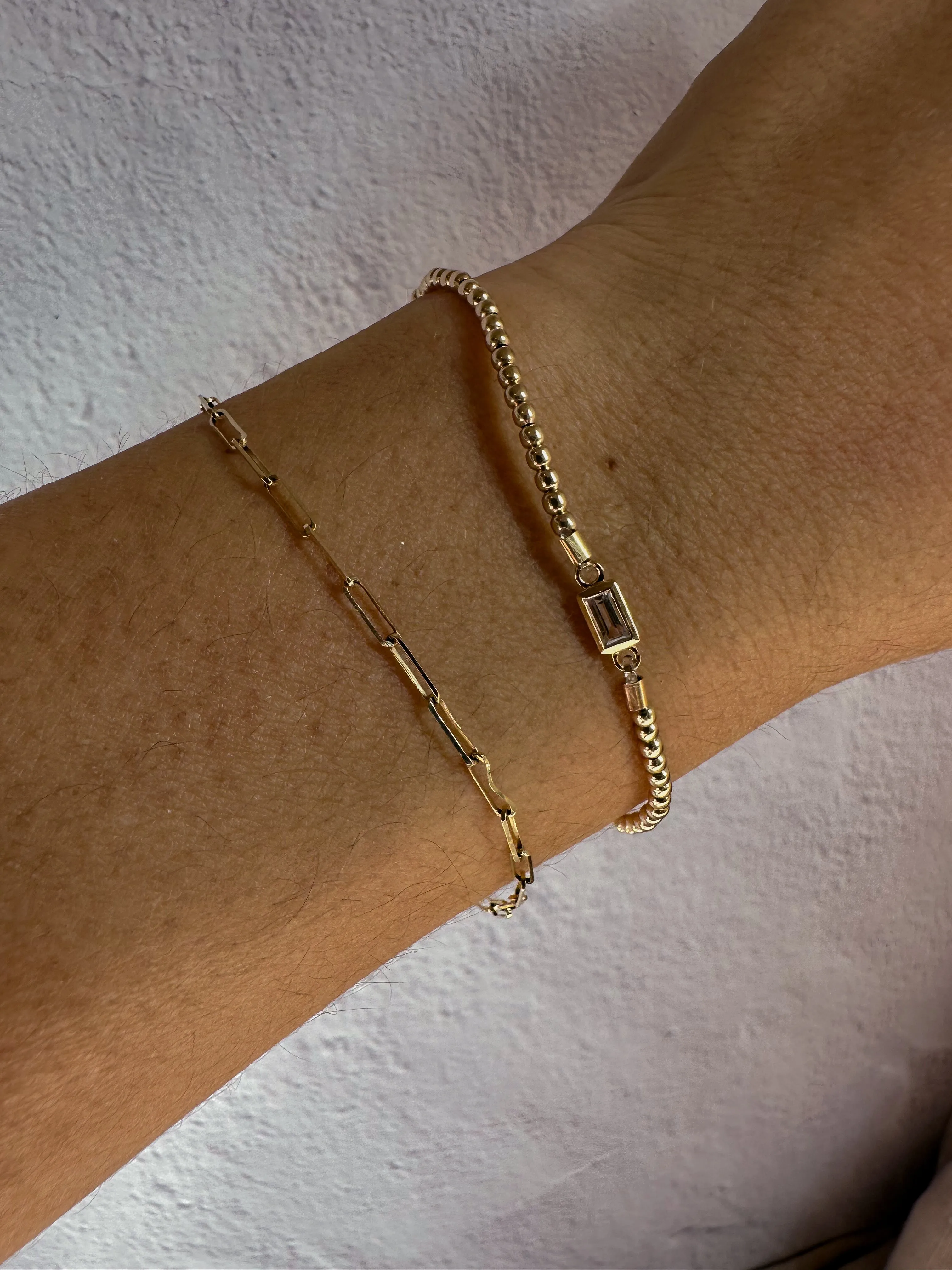 14k White Topaz Bracelet