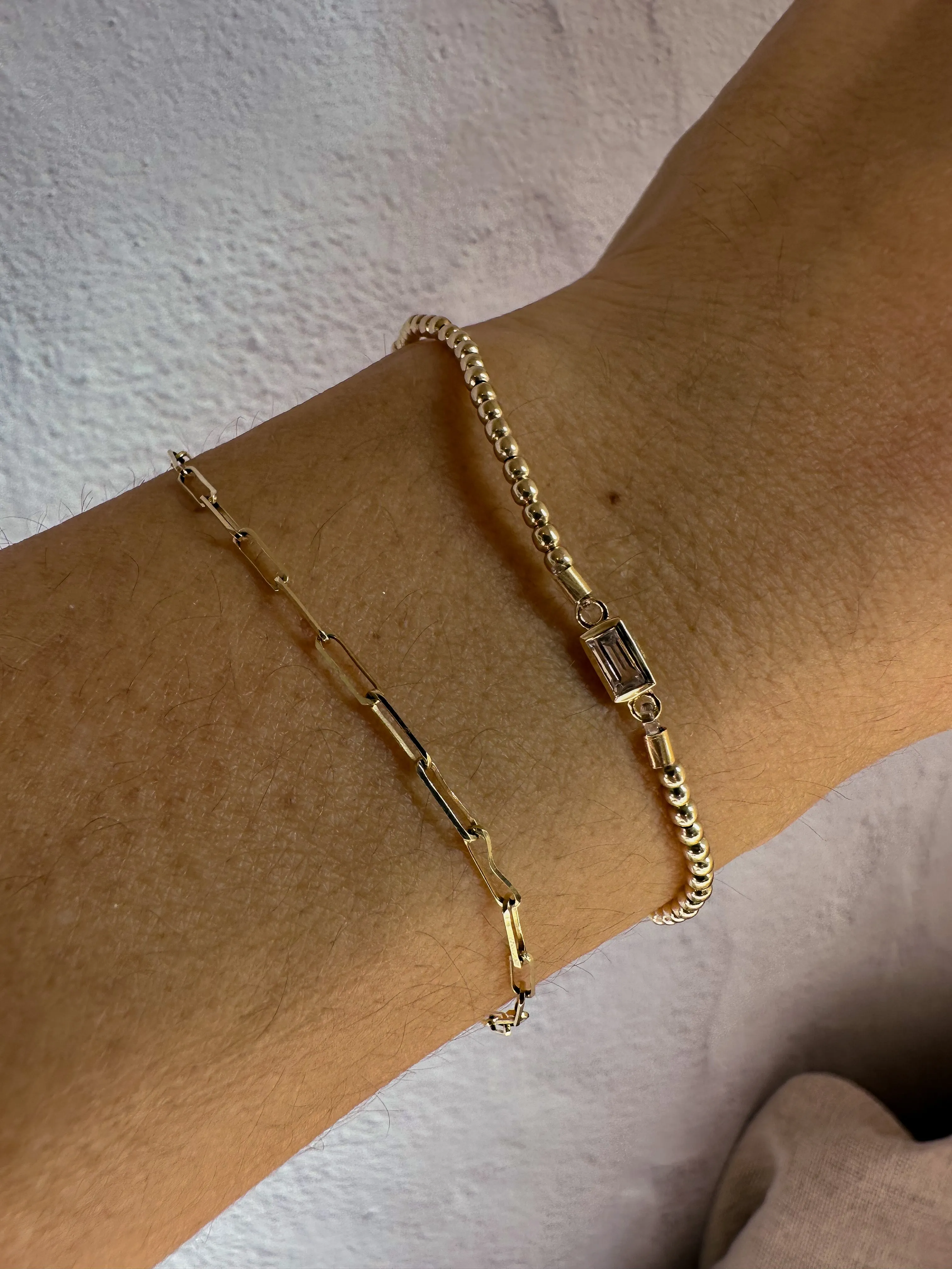 14k White Topaz Bracelet