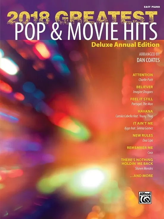 2018 Greatest Pop & Movie Hits, Easy Piano