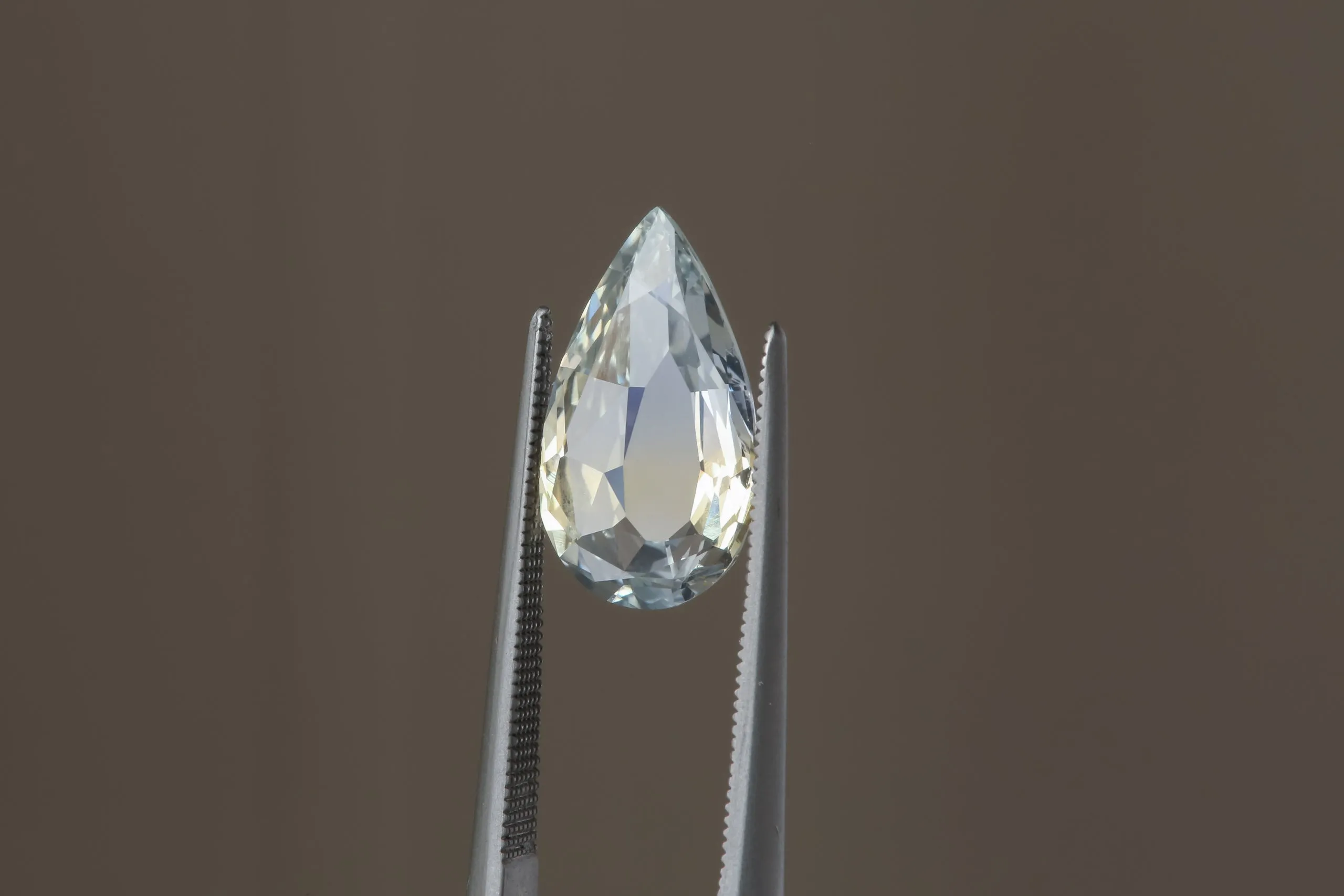 2.59 Carat Natural Pale Blue and Yellow Modified Pear Cut Sapphire