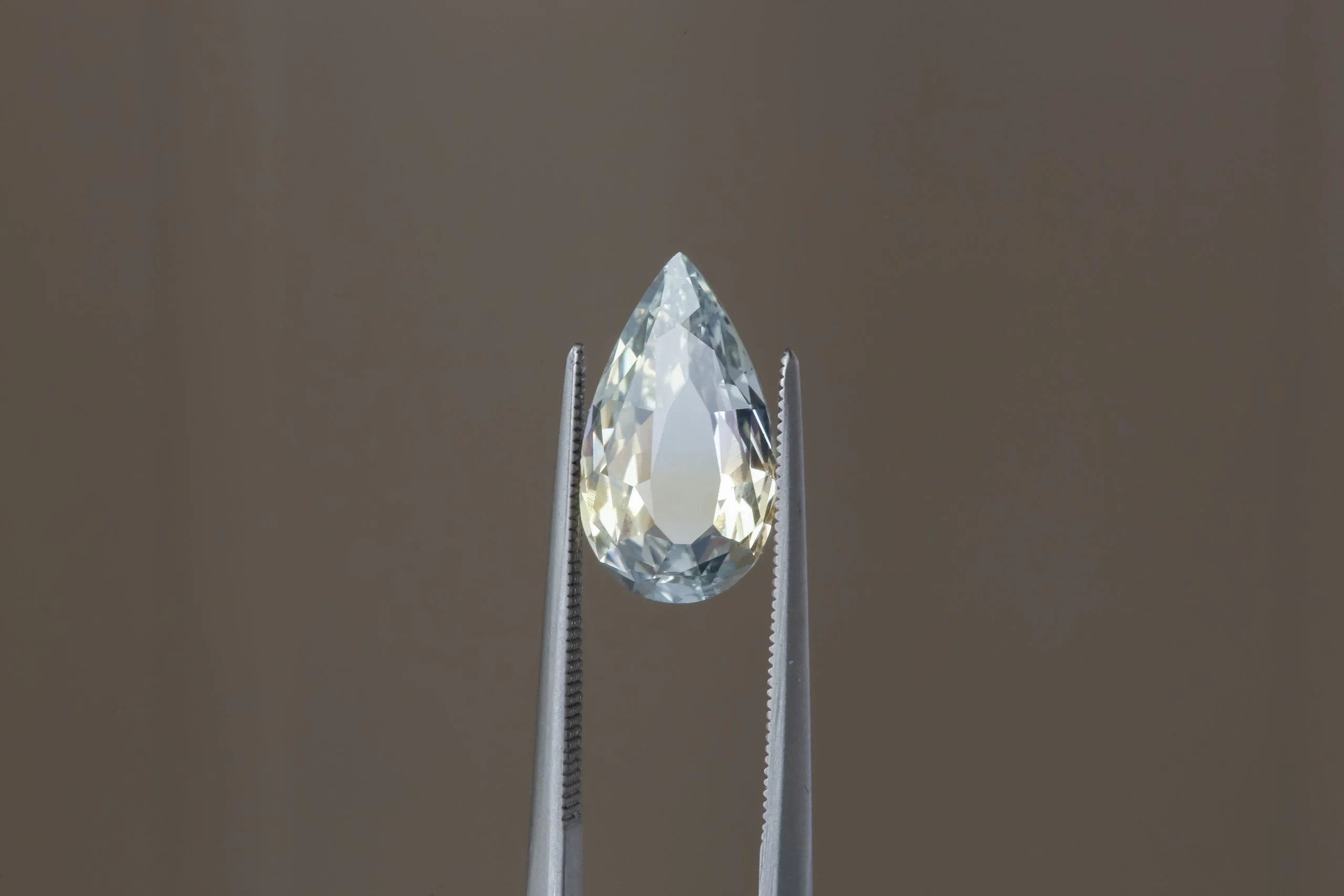 2.59 Carat Natural Pale Blue and Yellow Modified Pear Cut Sapphire