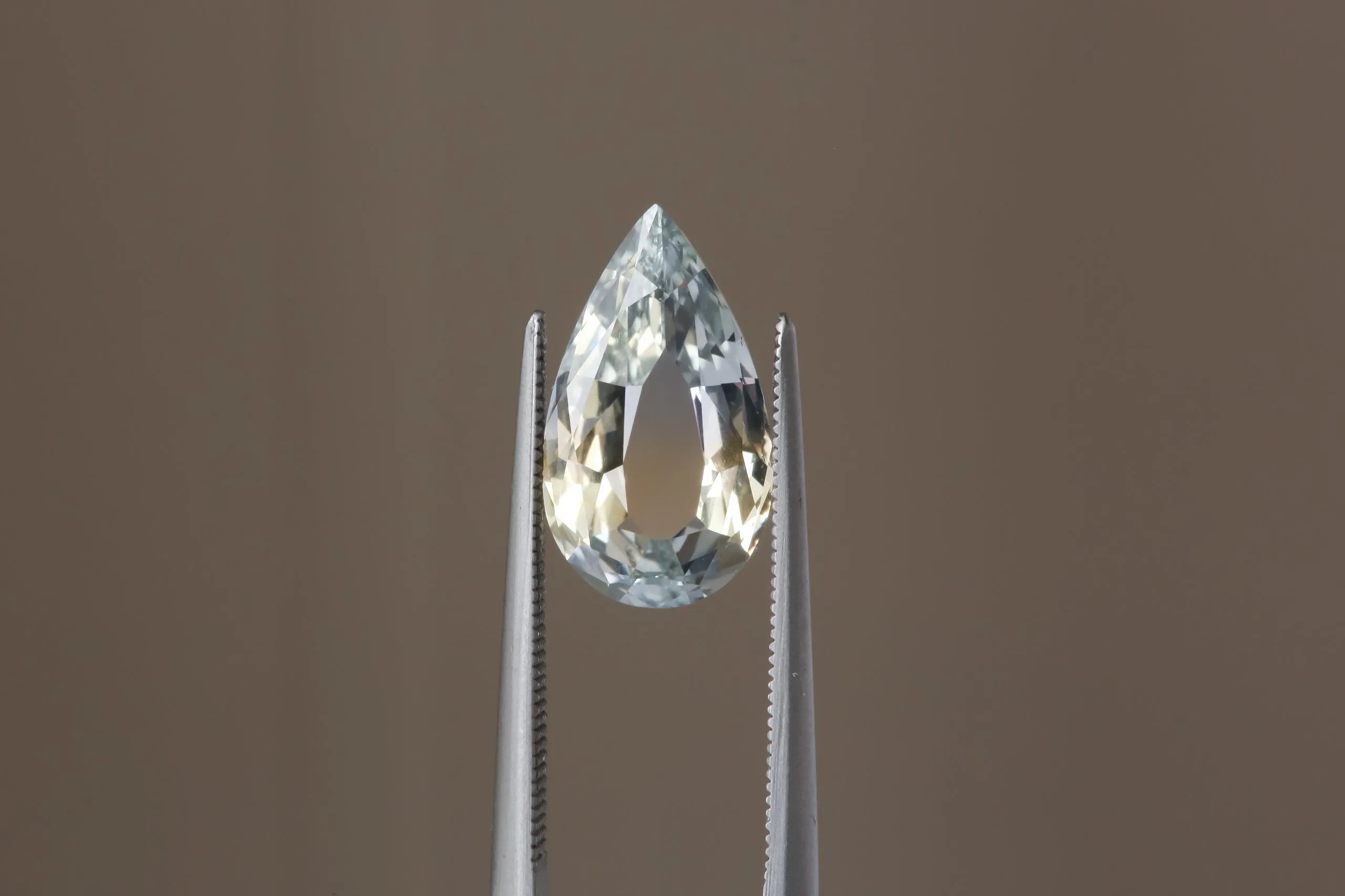 2.59 Carat Natural Pale Blue and Yellow Modified Pear Cut Sapphire