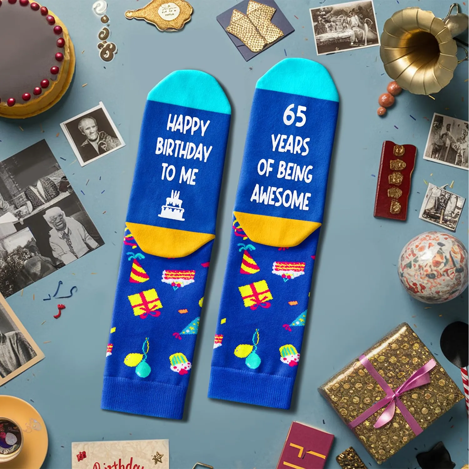 65th Birthday Gifts Ideas for Men - Socks for 65 Year Olds, 65th Birthday Gifts for Him Her, Best Gifts for 65 Year Old Man Woman