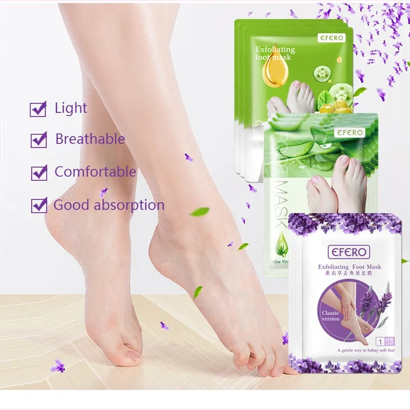 6pcs Lavender Aloe Dead Skin Exfoliating Remover Mask for Legs