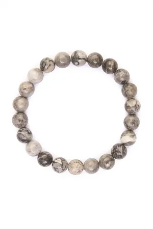 8mm NATURAL BEAD STRETCH BRACELET