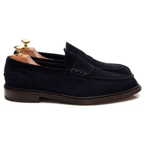 'Adam' Navy Blue Suede Loafers UK 8.5