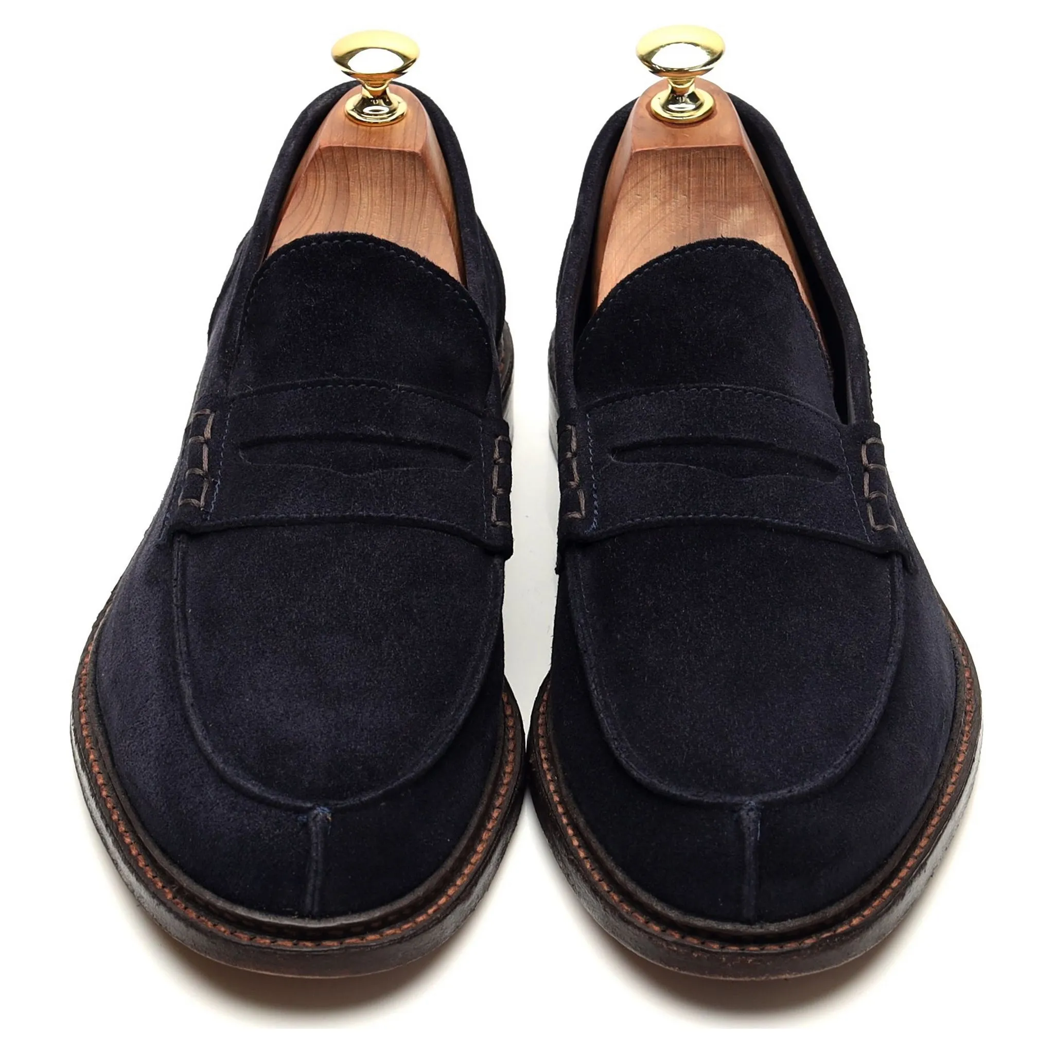 'Adam' Navy Blue Suede Loafers UK 8.5