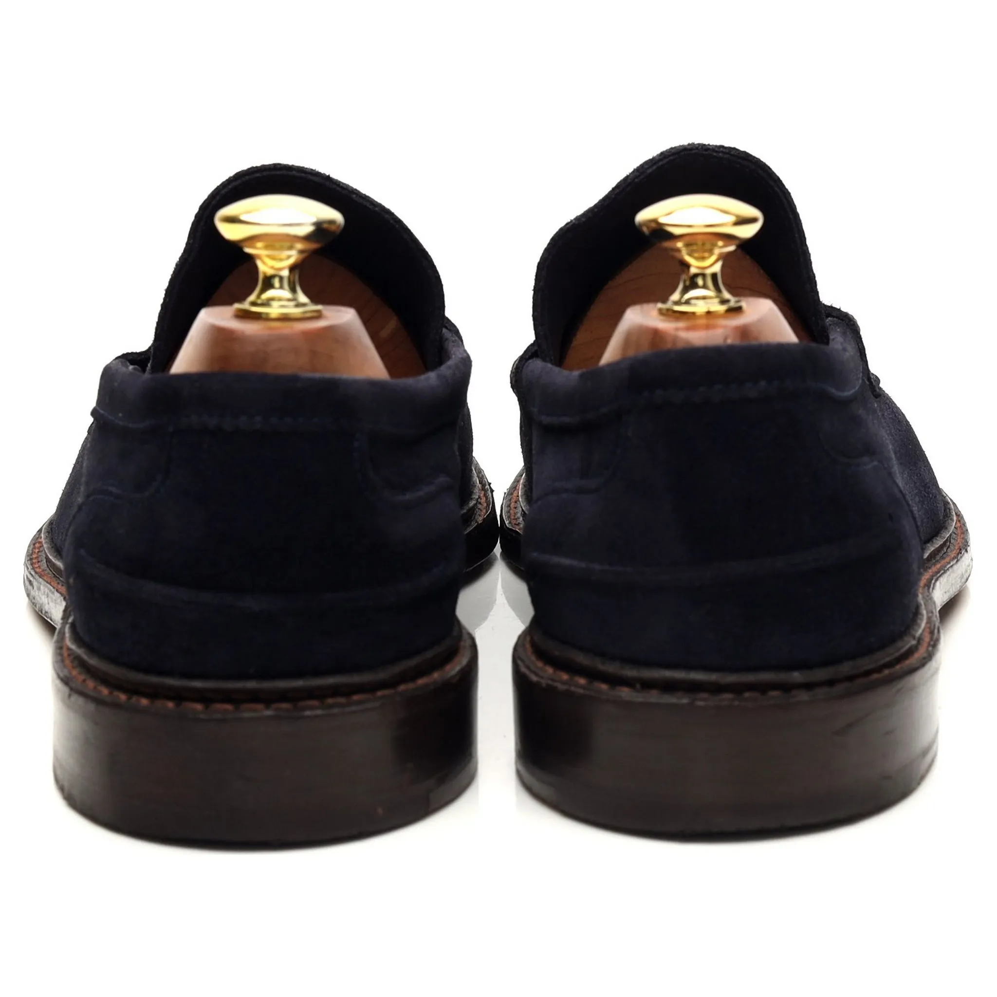 'Adam' Navy Blue Suede Loafers UK 8.5
