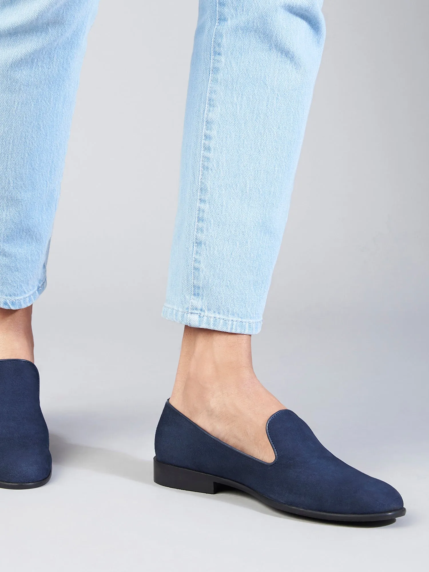 Alfie Blue Suede Loafers For Men