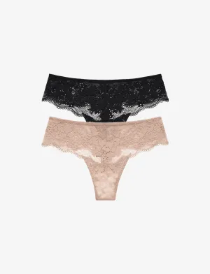 All Day Lace Thong 2 Pack