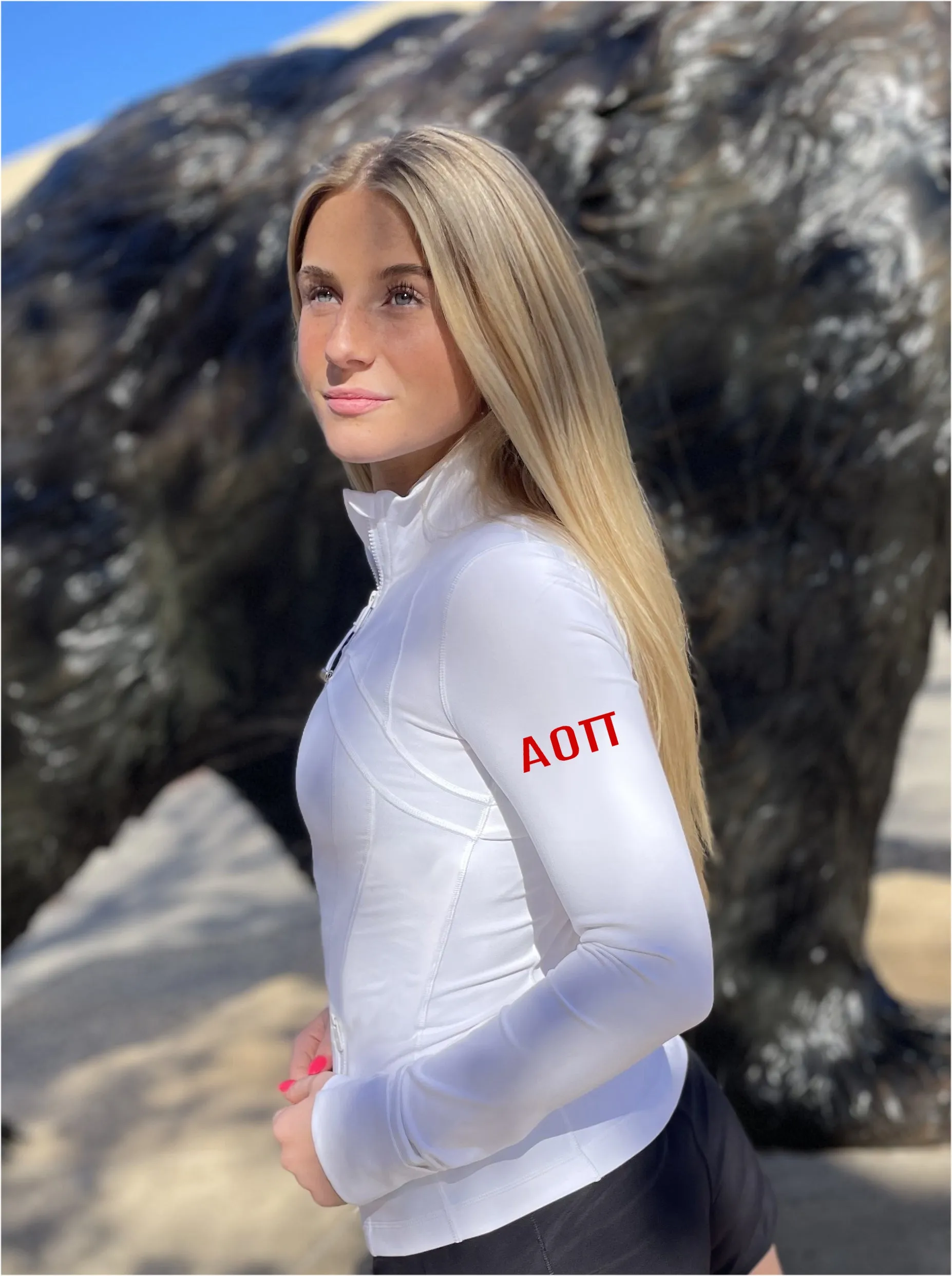 Alpha Omicron Pi lululemon Define Jacket - White