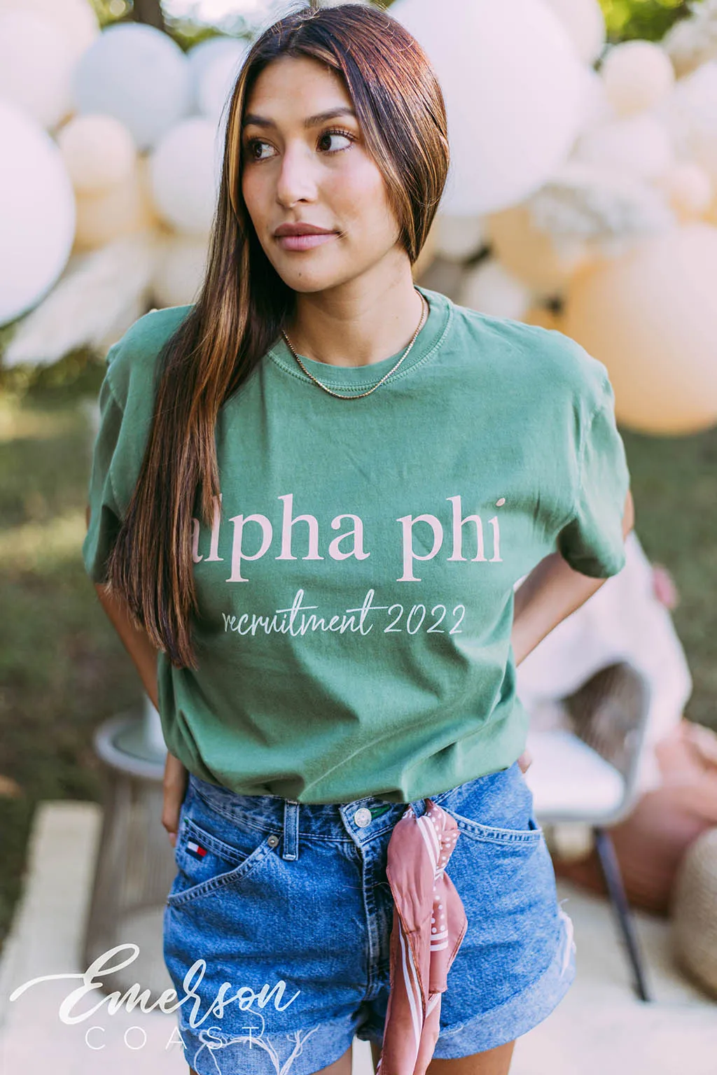 Alpha Phi Green Recruitment Tee