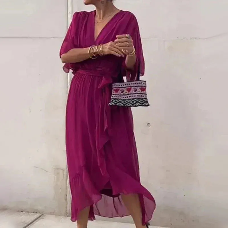 ANNELLA | ELEGANT SUMMER DRESS WITH RUFFLES