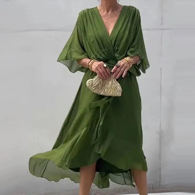 ANNELLA | ELEGANT SUMMER DRESS WITH RUFFLES