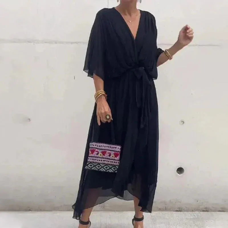 ANNELLA | ELEGANT SUMMER DRESS WITH RUFFLES