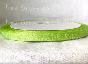 Apple Green Glitter Ribbon - 1.5" - 7/8" - 3/8"