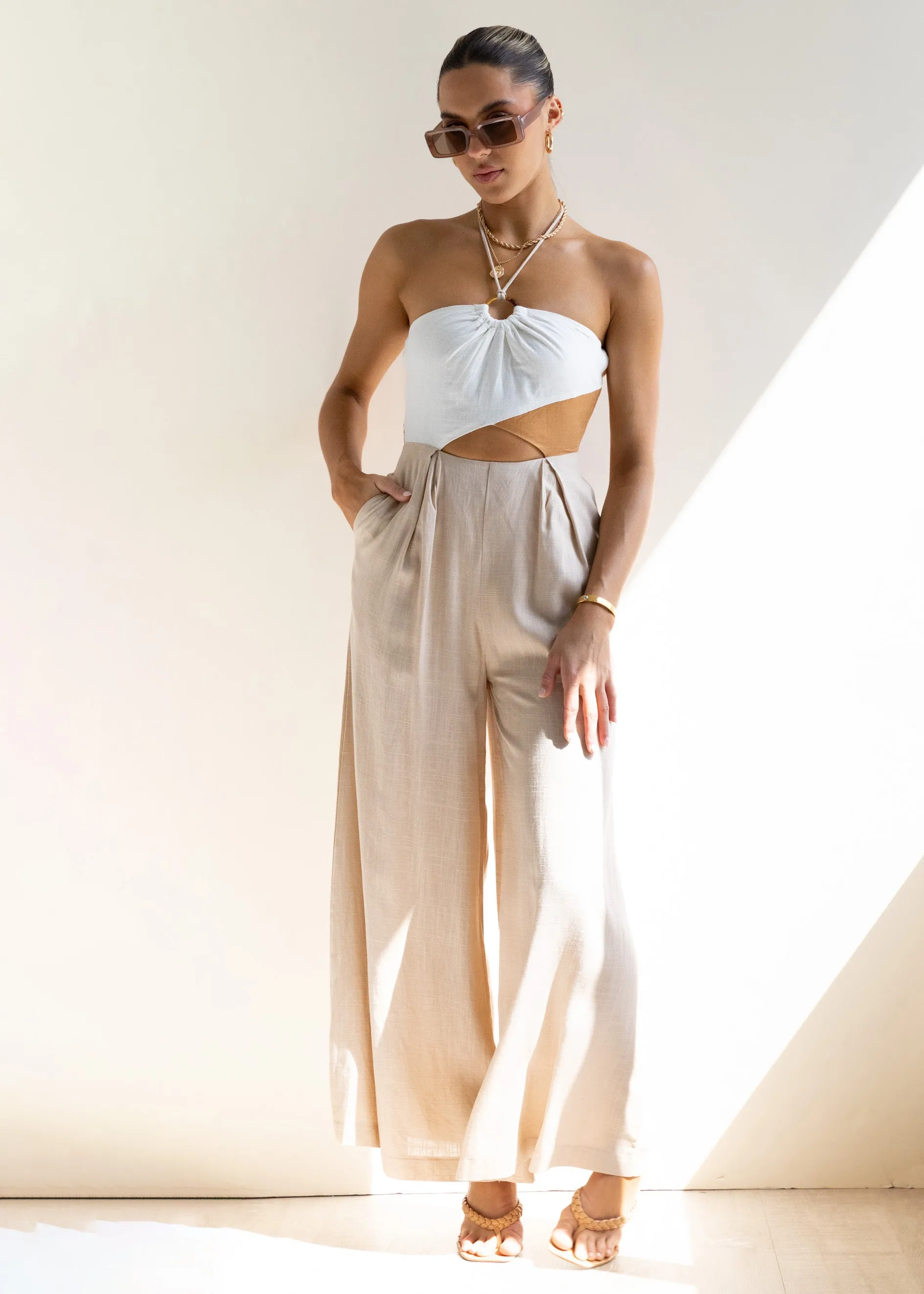 Ashland Pantsuit - Beige