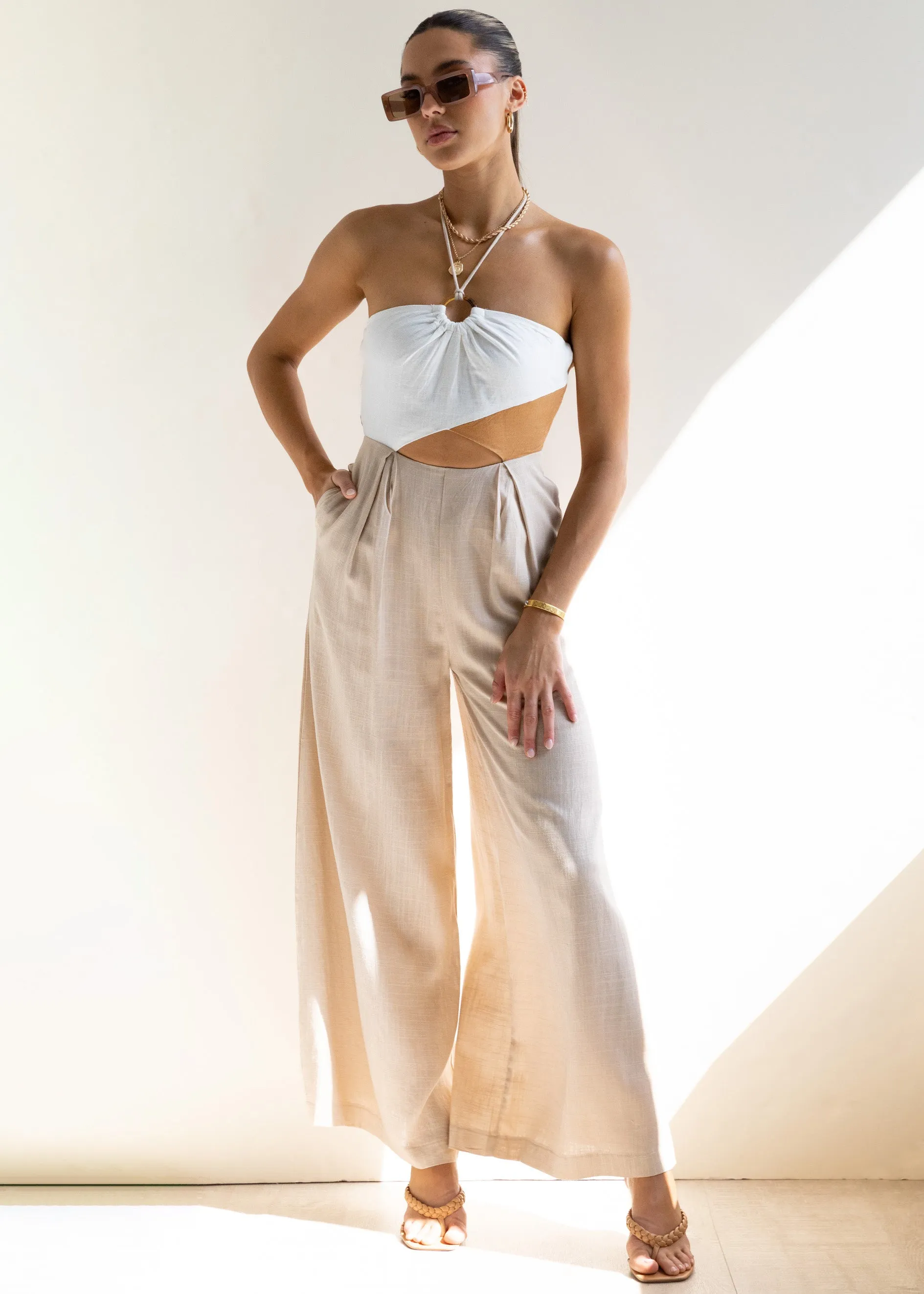 Ashland Pantsuit - Beige