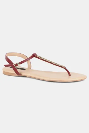 Aurelia Embroidery Almond Toe Flat-Zjerry