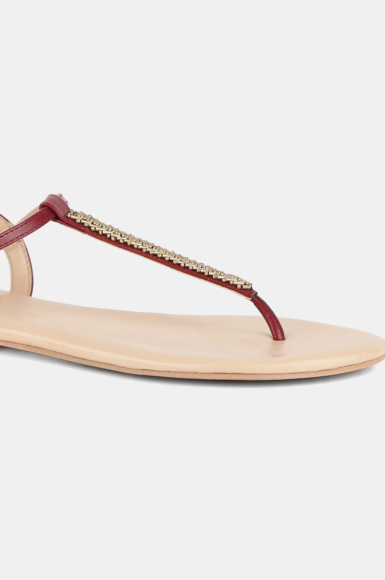 Aurelia Embroidery Almond Toe Flat-Zjerry