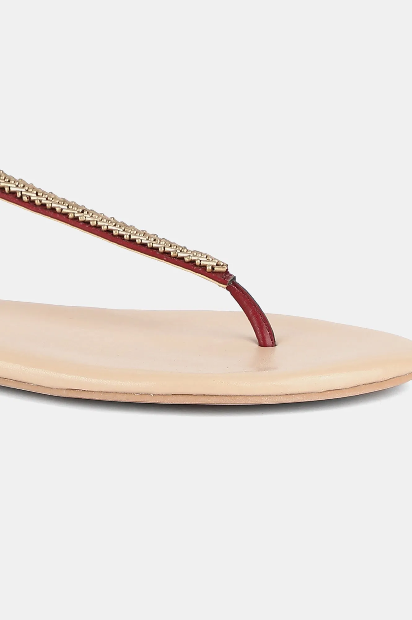 Aurelia Embroidery Almond Toe Flat-Zjerry