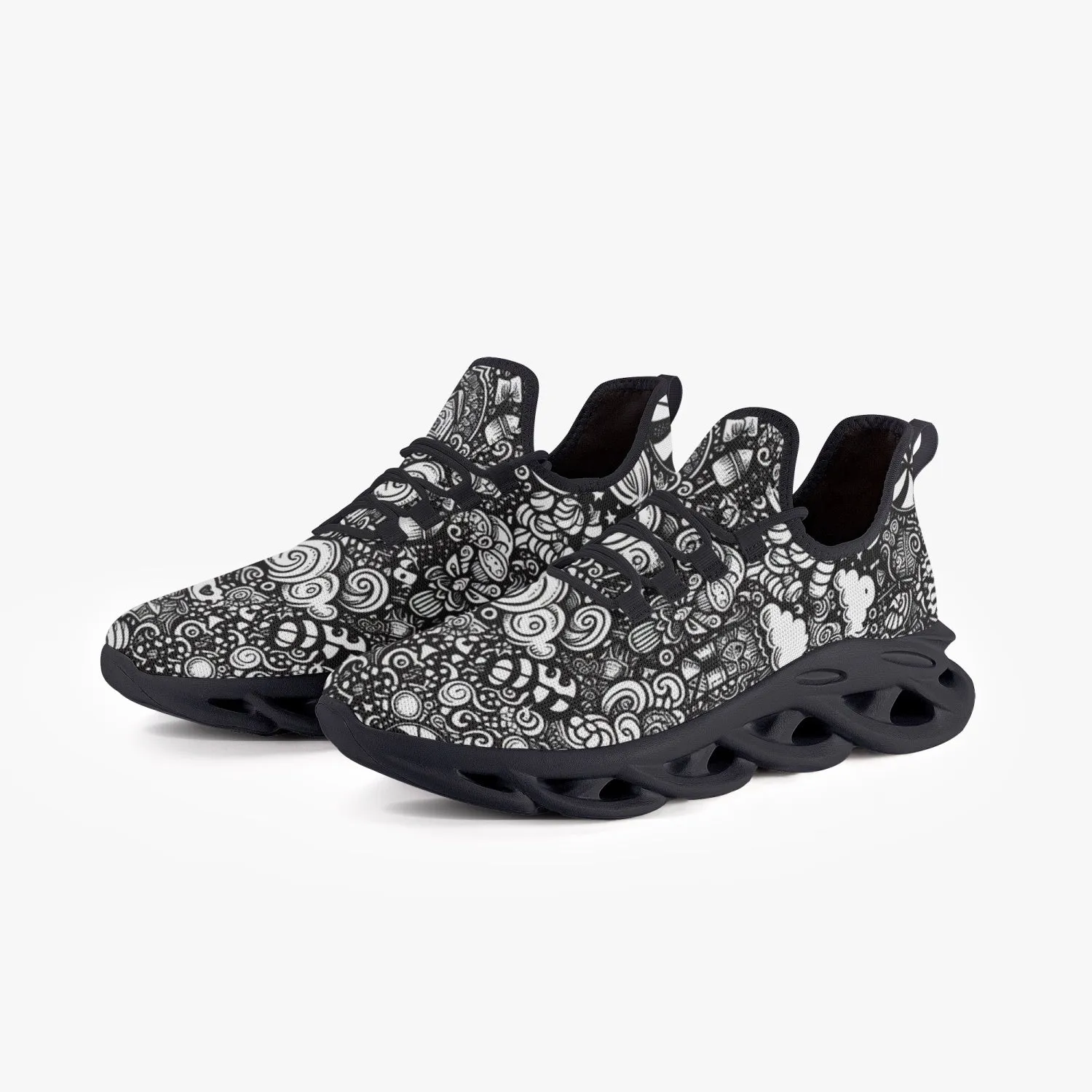 B & W Candy Land - Bounce Mesh Knit Sneakers