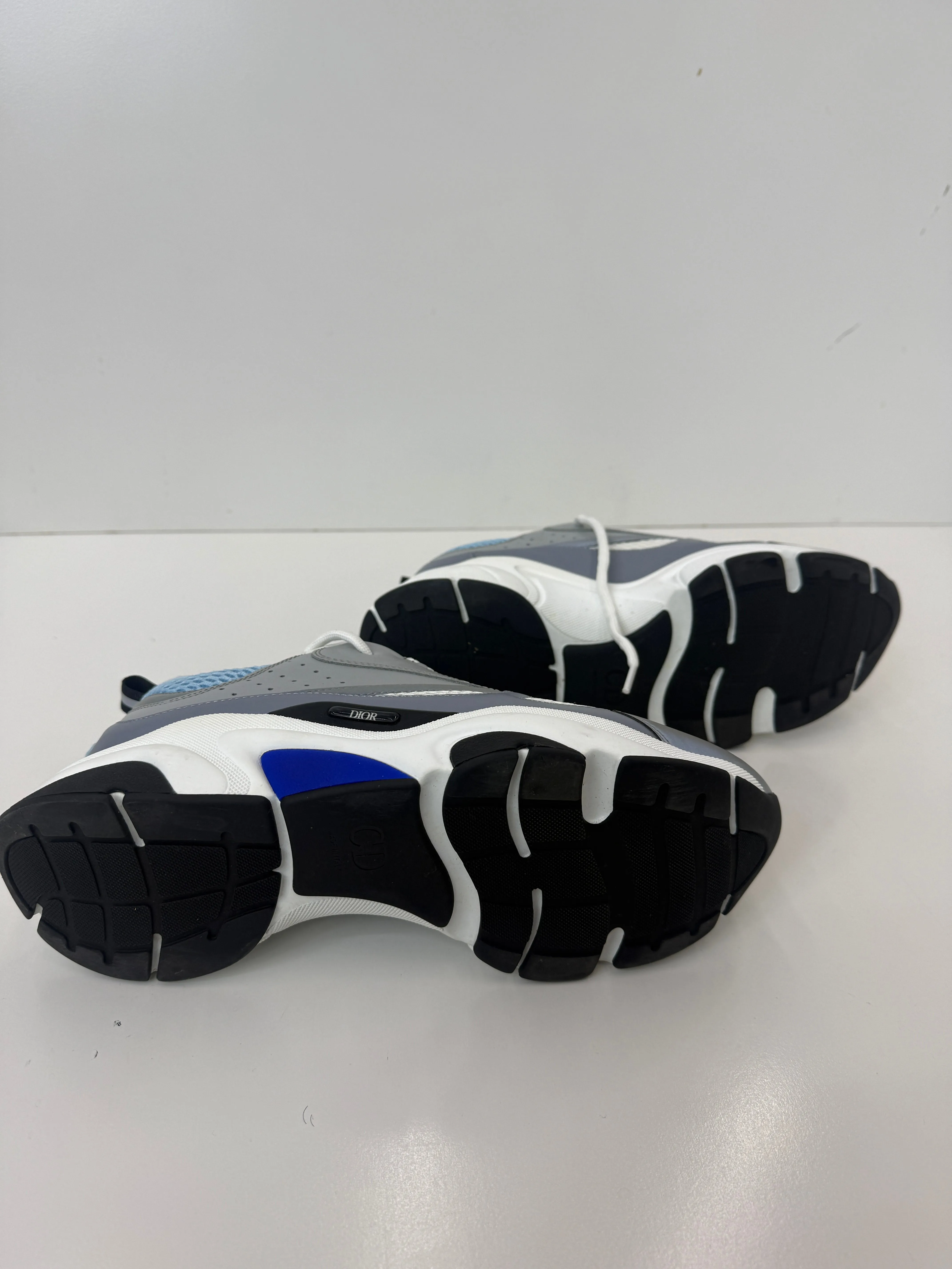B22 SNEAKER White/light blue  Technical Mesh and Calfskin