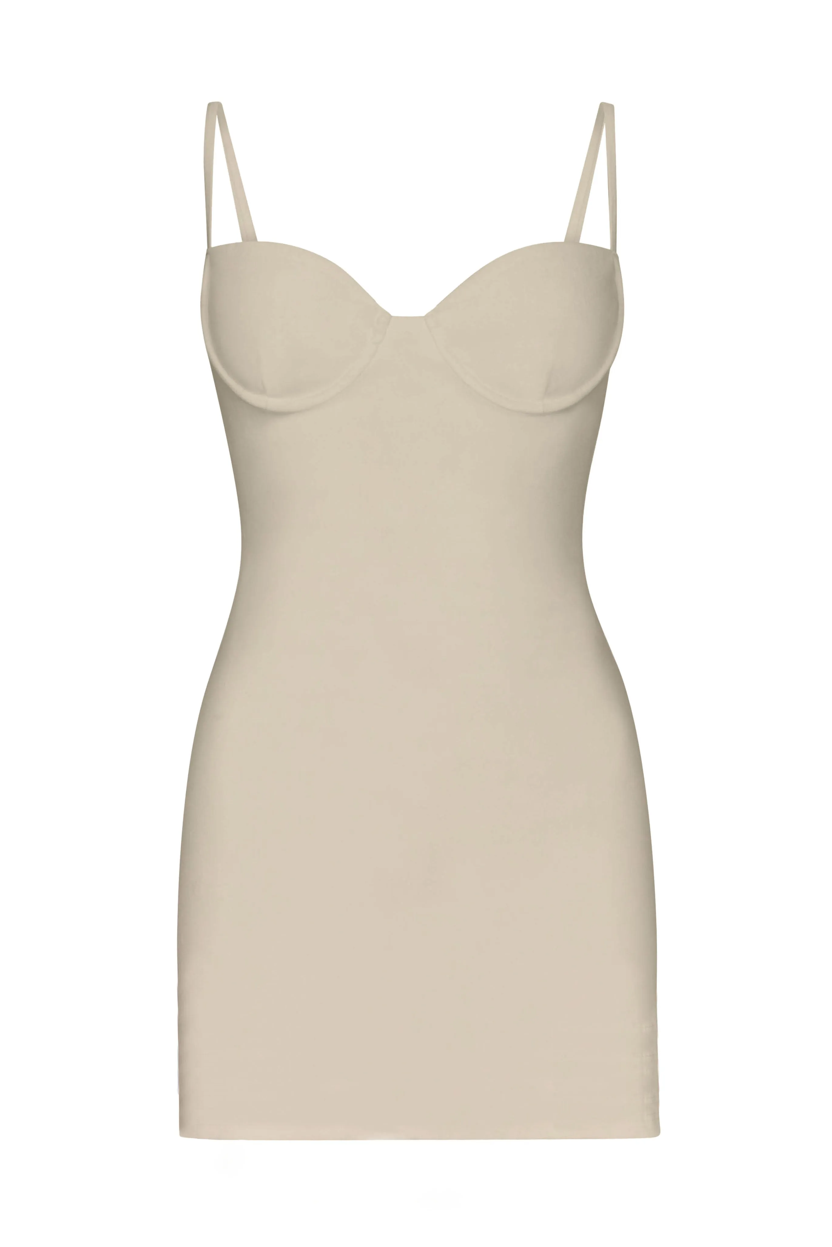 Balconette Underwire Mini Dress in Stretch Linen