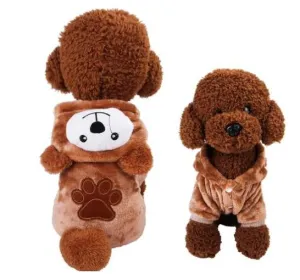 Bear Hoodie- Pet Soft Sweater/ Costume