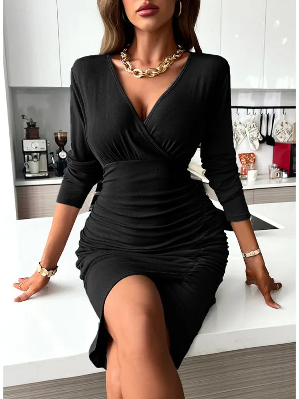 BerryBetty - Women's fashionable casual sexy versatile knitted dress