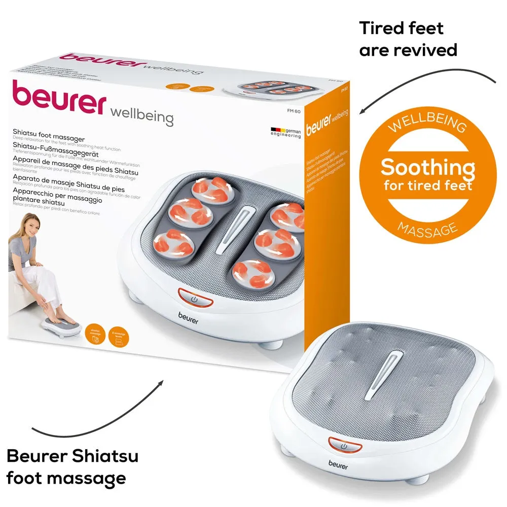 Beurer FM 60 Shiatsu Foot Massager - Soothing & Circulation Boosting with Heat Function