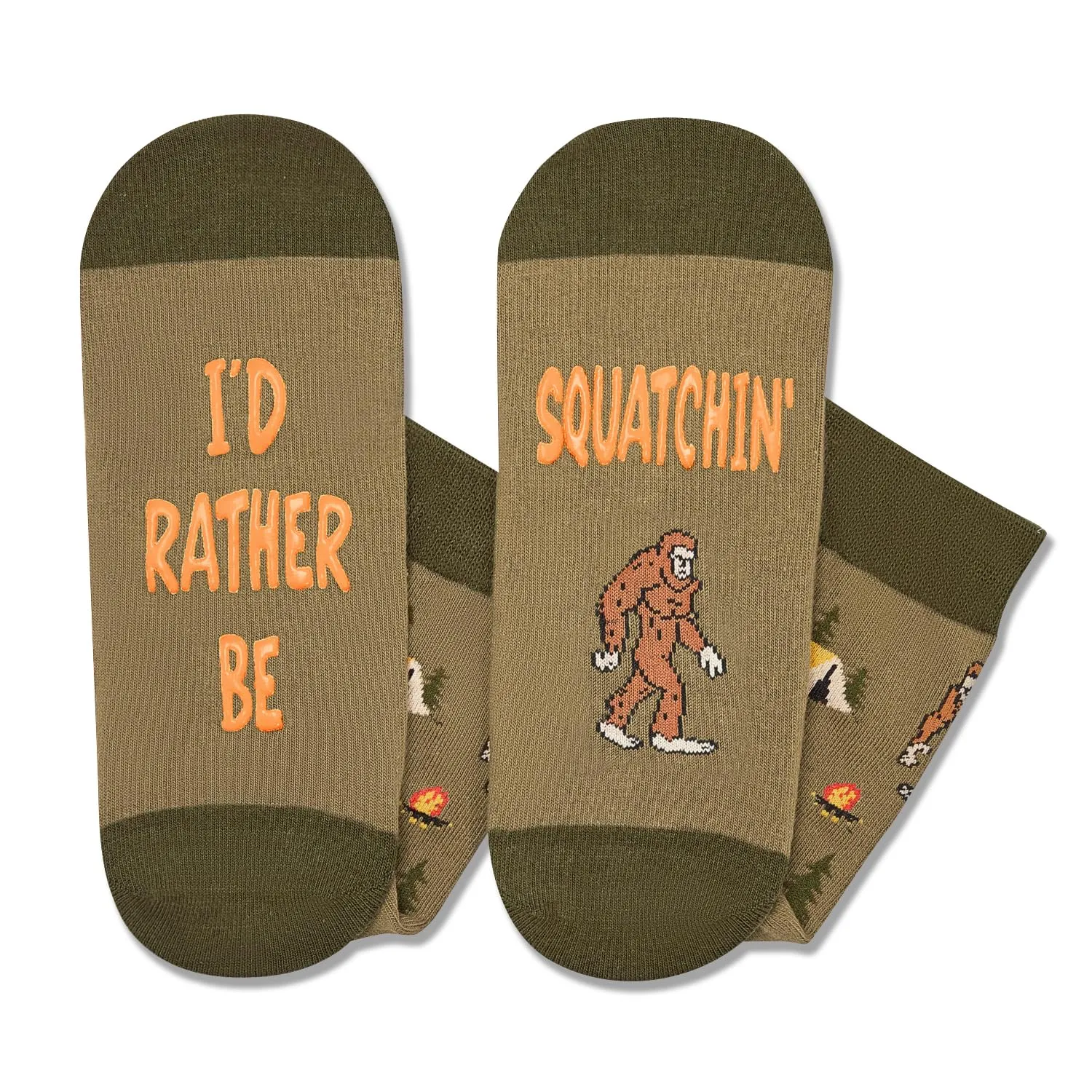 Bigfoot Gifts Sasquatch Gifts for Men Women - Big Foot Socks, Sasquatch Socks, Bigfoot Gifts, Camping Socks for Teens