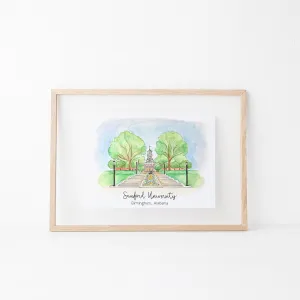 Birmingham, Alabama landmarks: Samford University Art Print