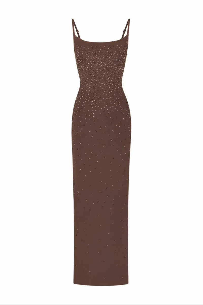 BL0397 Rhinestones Cami Long Dress