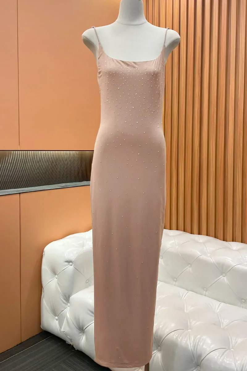 BL0397 Rhinestones Cami Long Dress