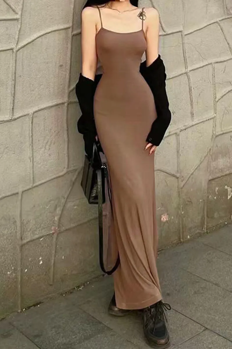 BL0398 Cami Sole Fitted Long Dress