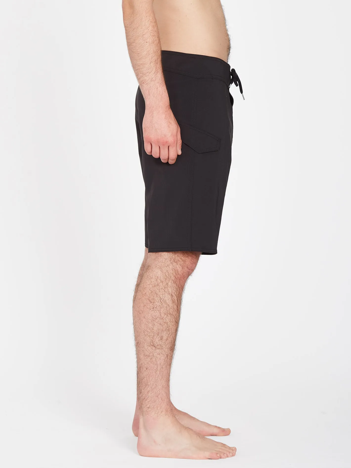 Boardshort Lido Solid Mod 20" - BLACK