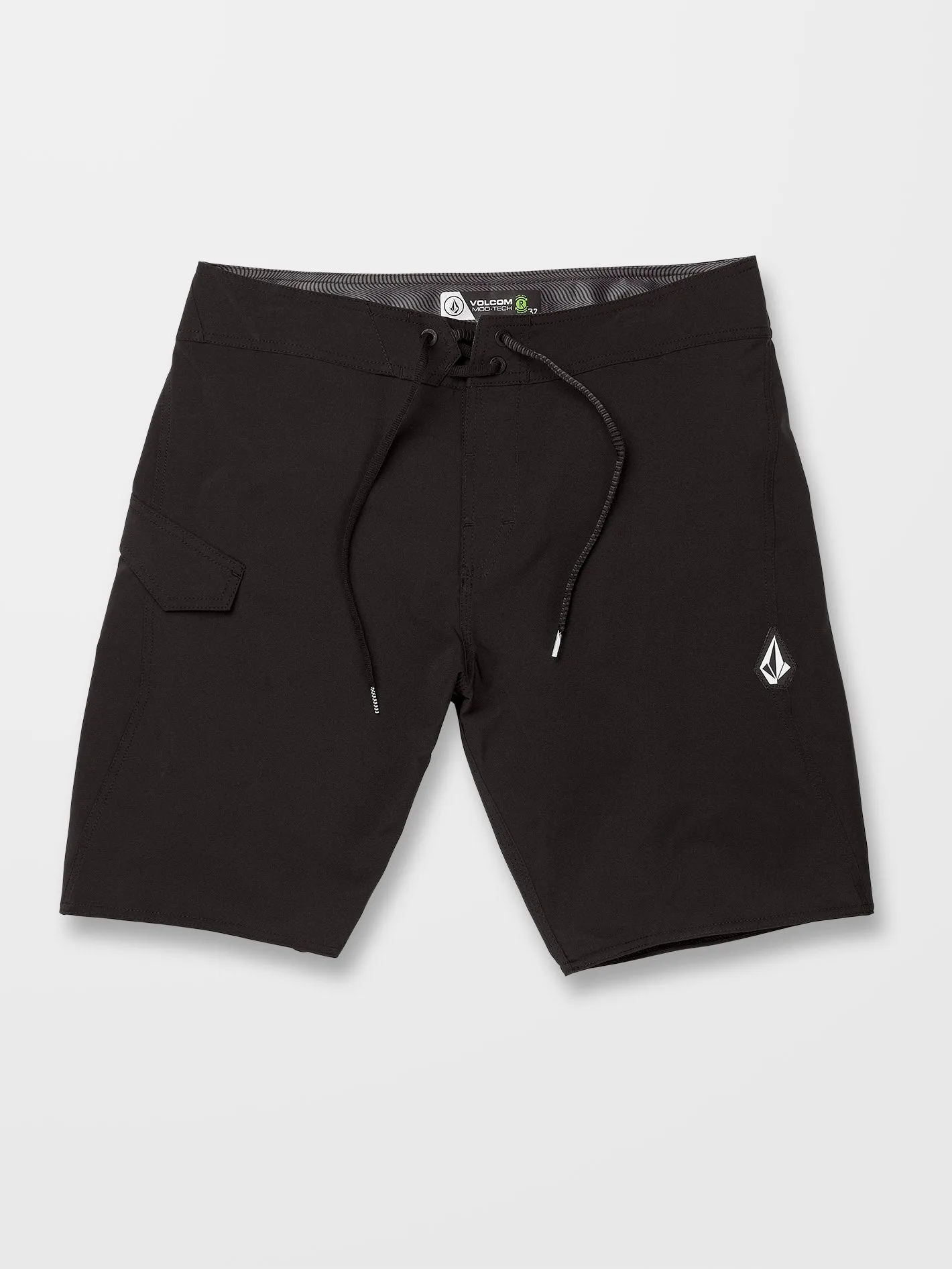 Boardshort Lido Solid Mod 20" - BLACK